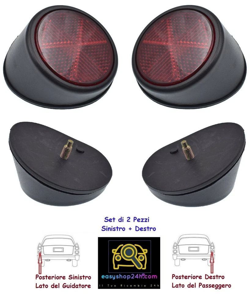 Juego de reflectores traseros derecho izquierdo para Mitsubishi L200 96 05 luz catadióptrica - Imagen 1 de 1