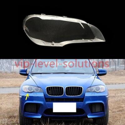 For BMW X5 E70 2008-2013 Right Side Headlight Lens Clear Cover + Sealant Glue