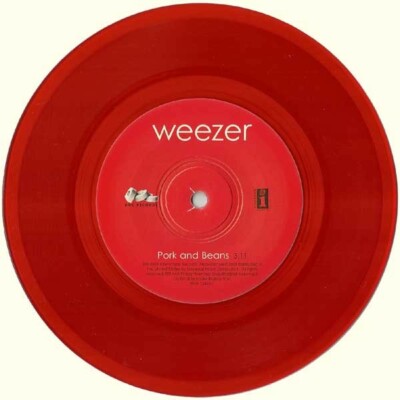 weezer 赤いLPレコード WEEZER Pork And Beans RED PROMO 7
