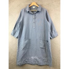 NoLoGo CHIC Linen  Dress 3/4 Sleeve Womens M/L Boho Lagenlook