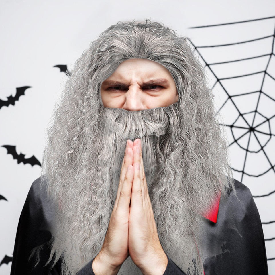 Wizard Beard and Wig Funny Cosplay Wigs Santa Claus Costume eBay