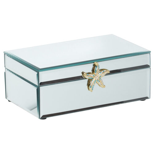 NEW Flair Decor Mirror Jewel Box Green/Gld Starfish 21x13x9cm - Picture 1 of 1