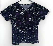 Women's XS V Life Halloween Scrub Top