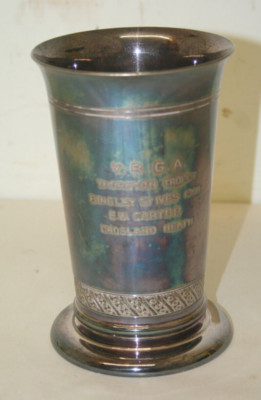 Vintage Walker & Hall versilberte Trophäe Pokal ~ 6'' hoch ~ um 1950 (SC12)
