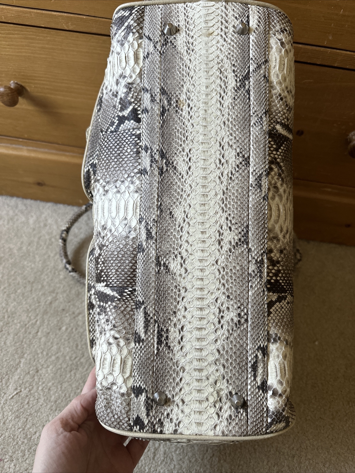 Alex Genuine Python Skin Handbag Purse - image 10