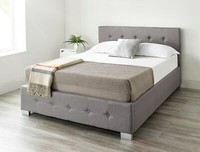 Aspire Beds Upholstered Storage Ottoman Bed Grey, Black or Natural Linen Fabrics