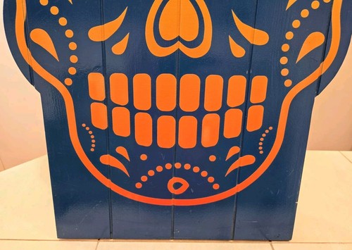 Large Corona Beer Wood Wooden Skull Dia de los Muertos Board Sign 30" x 21" EUC - Picture 12 of 24
