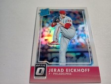 2016 Donruss Optic Holo #63 Jerad Eickhoff RR +2 Philadelphia Phillies cards