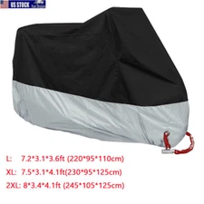 Motorcycle Cover Waterproof Sunscreen Heavy Duty for Snow Rain Dust Storage 2XL