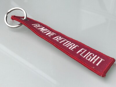 Reise Koffer Anhänger REMOVE BEFORE FLIGHT | Vor dem Flugbetrieb entfernen | rot