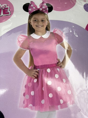 Girls Minnie Mouse Dress Up Costume by Disney Junior Size Medium 8-10 - Picture 3 of 6
