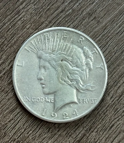 1924 S Peace Silver Dollar VF Very Fine San Francisco