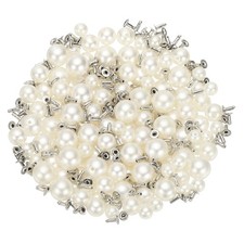 Tachuelas de perlas de 6 mm 8 mm 10 mm para ropa, 150 juegos de botones de perlas de imitación de perlas