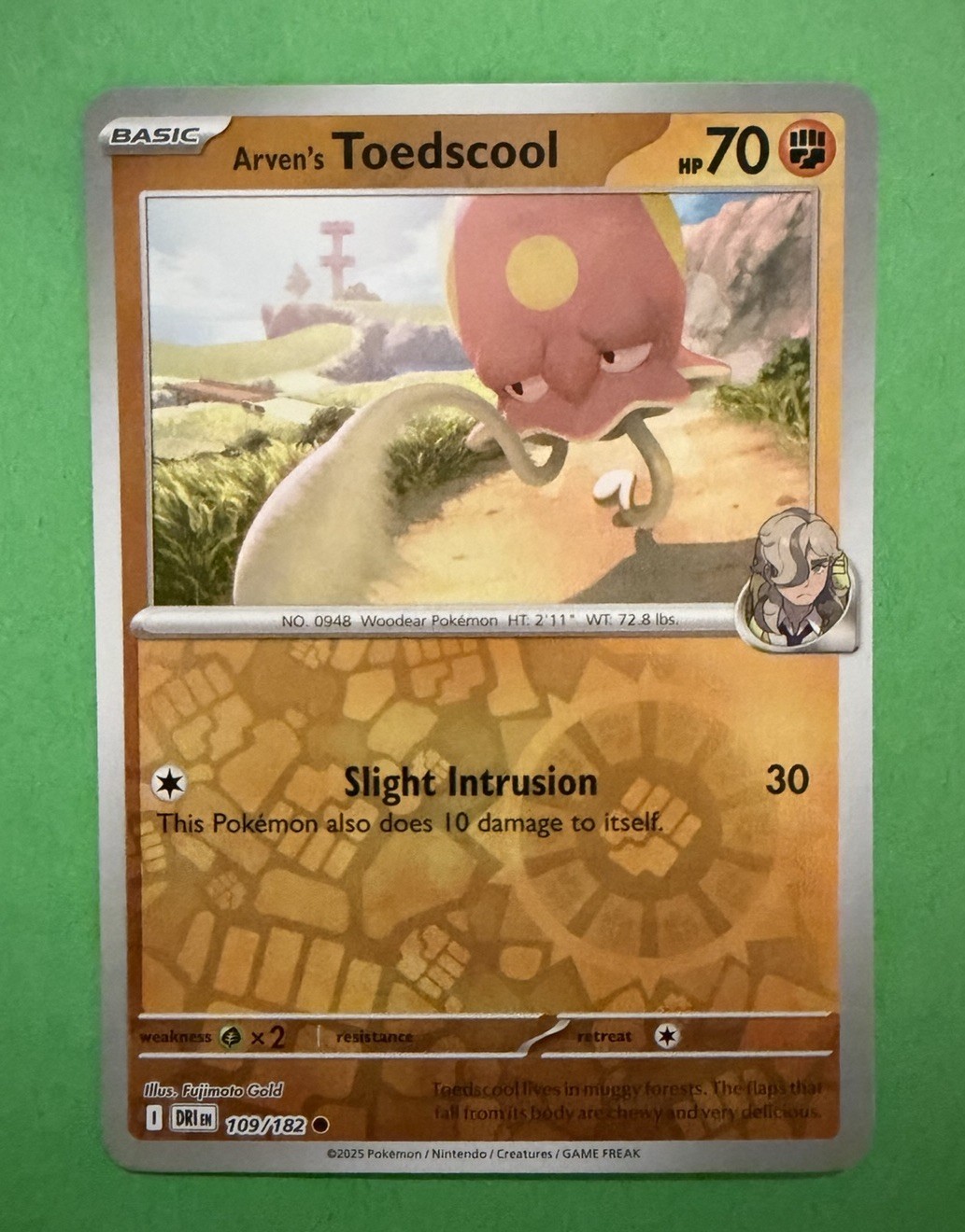 Pokemon Arven's Toedscool #109/182 English Destined Rivals Reverse Holo Card NM