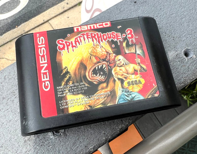 AUTHENTIC SEGA GENESIS SPLATTERHOUSE 3 BY NAMCO - TESTED -  FREE SHIPPING!
