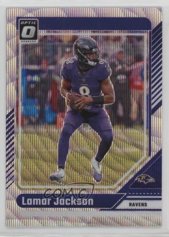 2024 Panini Donruss Optic Premium Wave Prizm 211/300 Lamar Jackson #13
