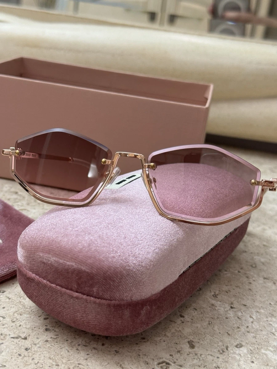 Pink Women's Miu Miu Sunglasses for sale | eBay