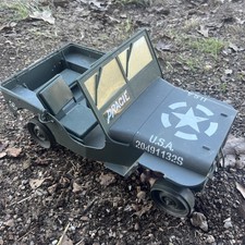 Jeep vintage scala 1:6 anni 40 seconda guerra mondiale esercito WILLYS replica verde Y2K GI Joe