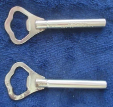 Vintage Pair of Old Crow Straight Kentucky Bourbon Whiskey Metal Bottle Openers