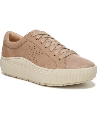 Dr. Scholl's Take It Easy Sneaker Womens 8 Brown Leather Platform Shoes ZOGG2290