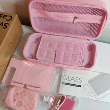  Younik Switch Accessories Bundle, 17 in 1 Pink Switch Accessories Kit for Girls