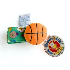 NWT Baby Gund Basketball Wrist Rattle Retro Sports Shower Gift Soft Plush Toy