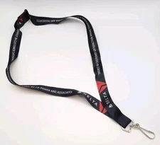 Delta Airlines Official Flight Crew "J.D. Power" - Black Lanyard Employee - NEW