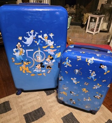ウォルトディズニーワールド 50周年 スーツケース Disney World 50th Anniversary Blue Hardcase Spinner Suitcases | eBay