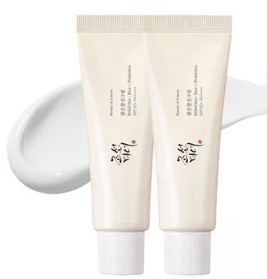 PLUS 2x Beauty of Joseon Relief Sun: Rice + Probiotics Facial Sunscreen 50ml SPF 50+