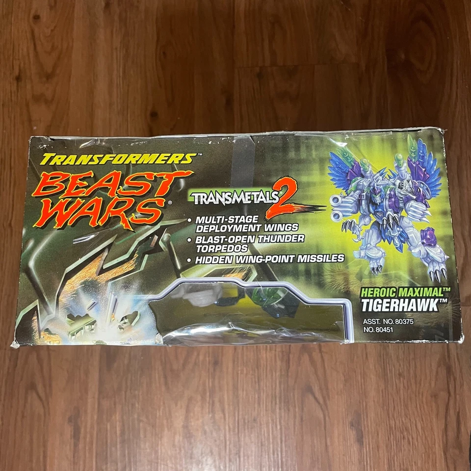 1999 Hasbro Transformers Beast Wars Transmetals 2 Tigerhawk с коробкой - Изображение 4 из 4