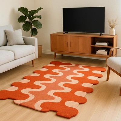 Handmade Rug | Irregular Rug | Wool Rugs | Living Room Rug | Tufted A420