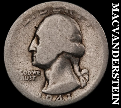 1941 Washington Quarter- Silver- Scarce Better Date No Reserve #J4158