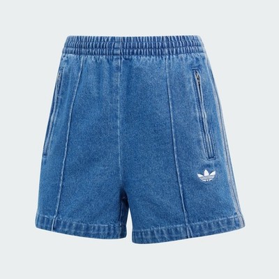 Adidas Adicolor Firebird Indigo Blue Denim Short Pants | Women's