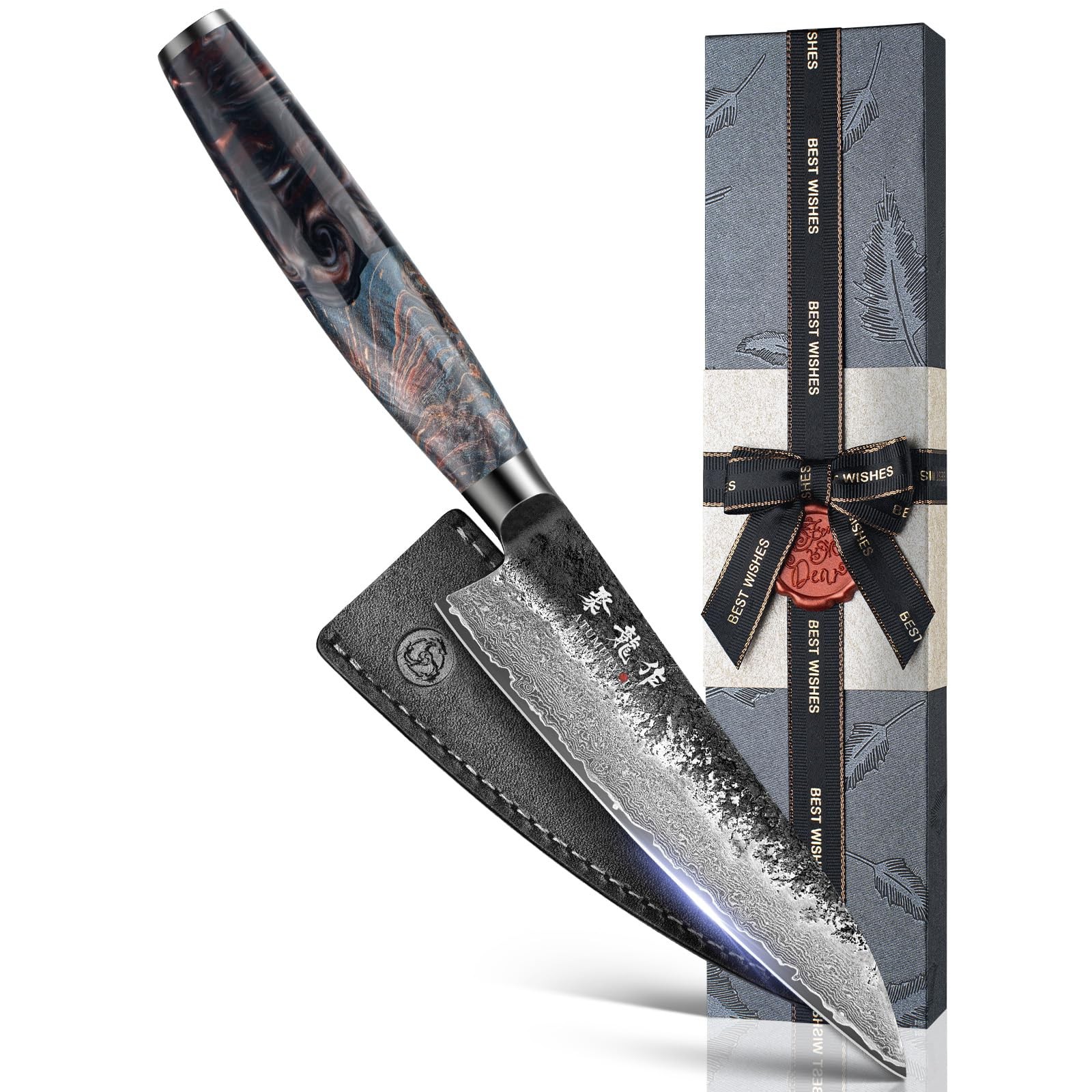 With Vg10 Core, Handcrafted 67-layer Damascus Ch...