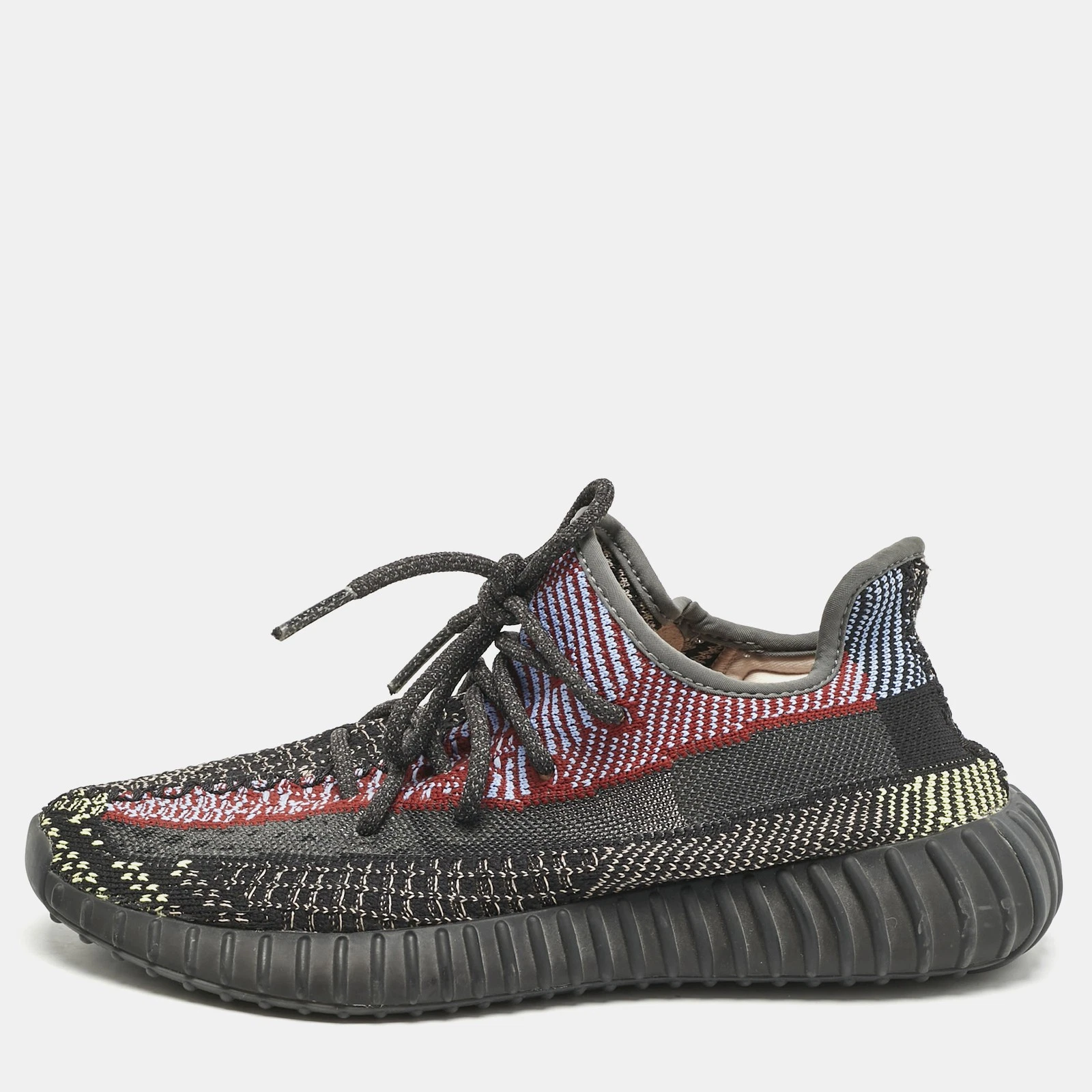 Sneakers Yeezy x Adidas nere in tessuto lavorato a maglia Boost 350 V2 Yecheil taglia 40