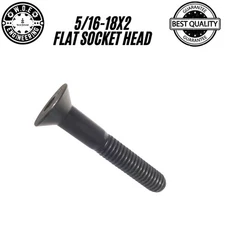 5/16-18 x 2" Flat Head Socket Cap Screws Grade 8 Steel Black Oxide Qty 100