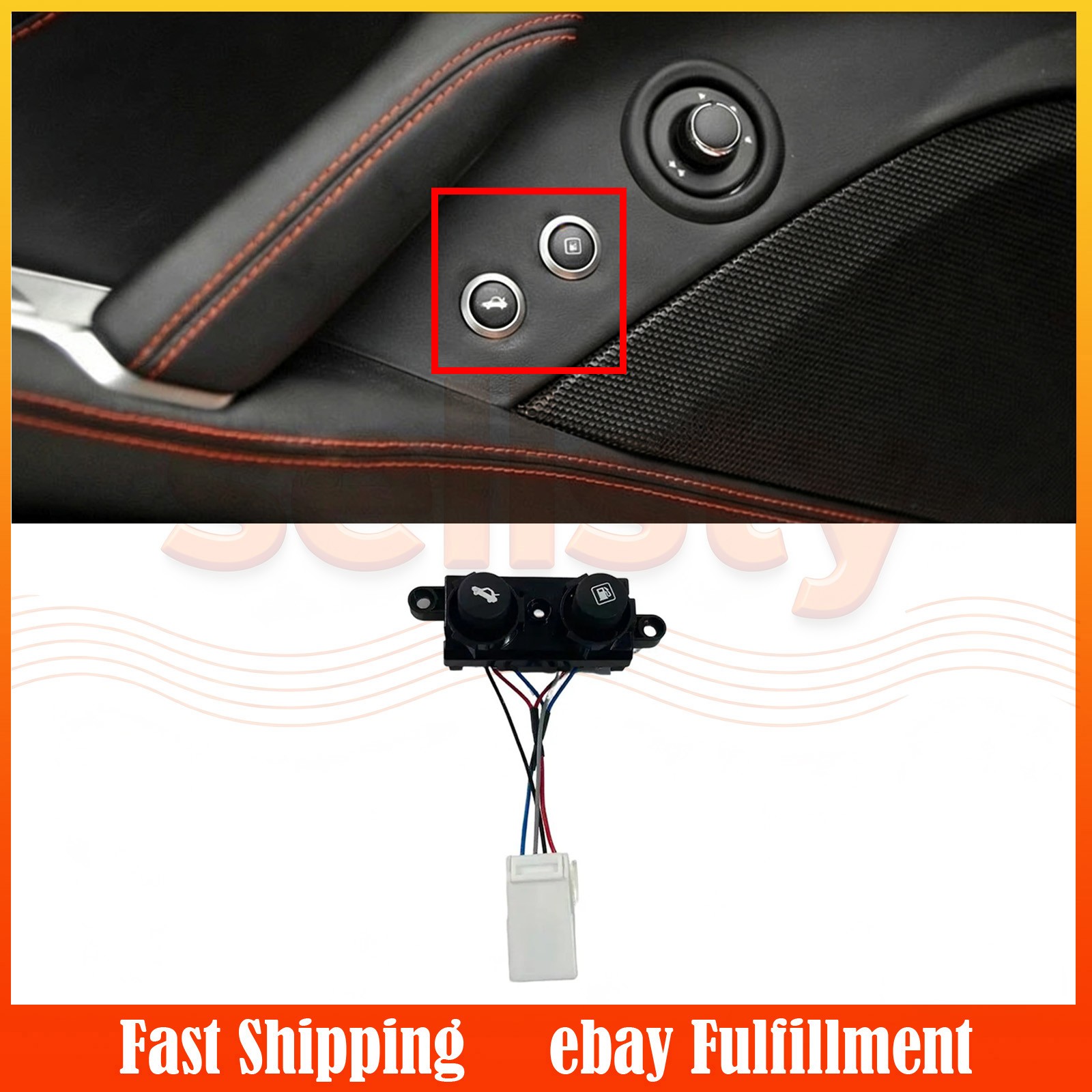 Rear Trunk Fuel Filler Release Switch Button for Ferrari 488 California T F12