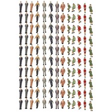 130Pcs O Scale 1:48 Painted Figures-People Passenger Different Poses People