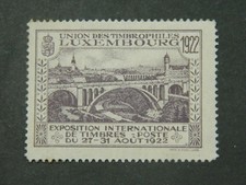 Vignette Union des timbrophiles Exposition de timbres-poste Luxembourg 1922