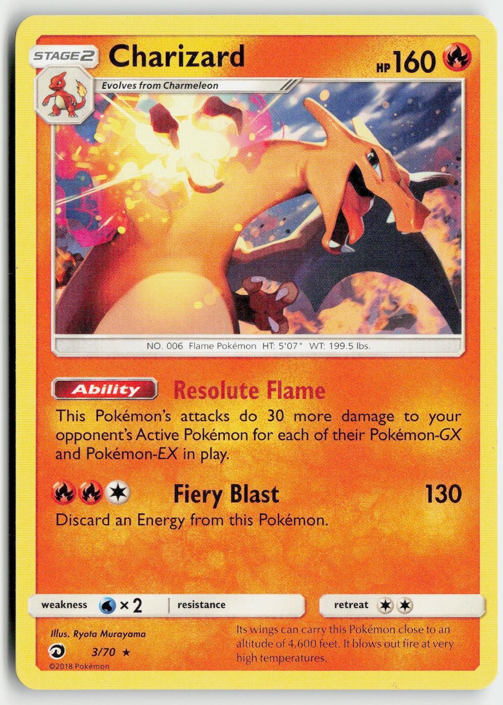 CHARIZARD 3/70 HOLO RARE DRAGON MAJESTY POKEMON LIGHTLY PLAYED