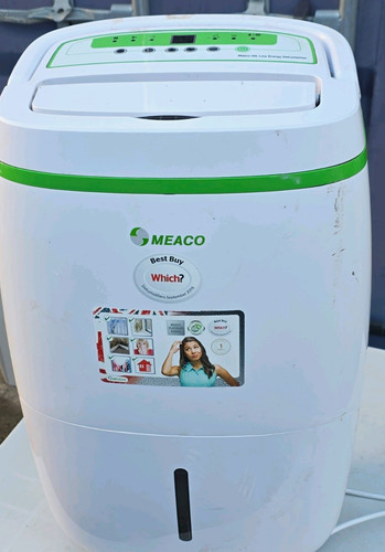 Meaco 20L/Day Dehumidifier 5L Tank HEPA Timer Digital 220-240V White/Green