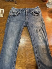 Miss Me Womens Medium Wash Fading Boot Cut Jeans Size 26