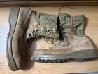 Brown/Green Suede & Nylon Lace-Up Combat Boots Unisex Adults US 11 — photo 4