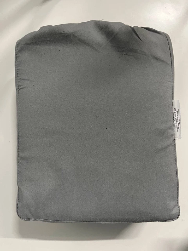 Juego de sábanas de microfibra Room Essentials: planas, ajustables, 2 fundas de almohada, gris talla Queen Foto 3 de 4