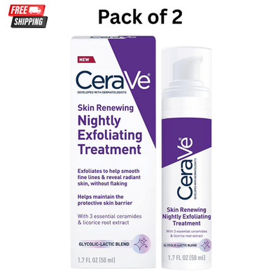2-Pack CeraVe Skin Renewing Nightly Exfoliating Treatment Serum 1.7oz AntinAging