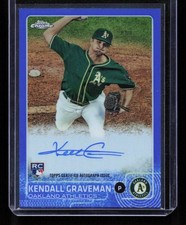 Kendall Graveman 2015 Topps Chrome #AR-KG Blue On-Card Rookie Auto /150