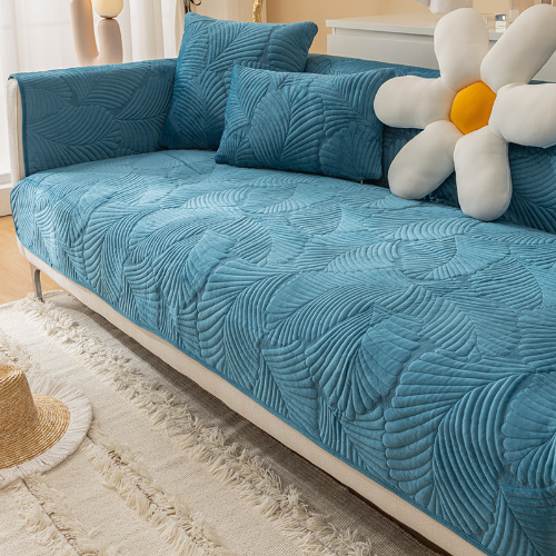 Sofa Cover Plush Sofa gAnti-slip Couch Covers 1/2/3/4 Seat Solid Color Sofa - Picture 12 of 19