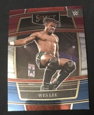 Wes Lee 2022 WWE Panini Select Red And Blue Card