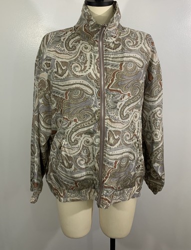 Vintage Silk Jacket Bomber 1990s Small