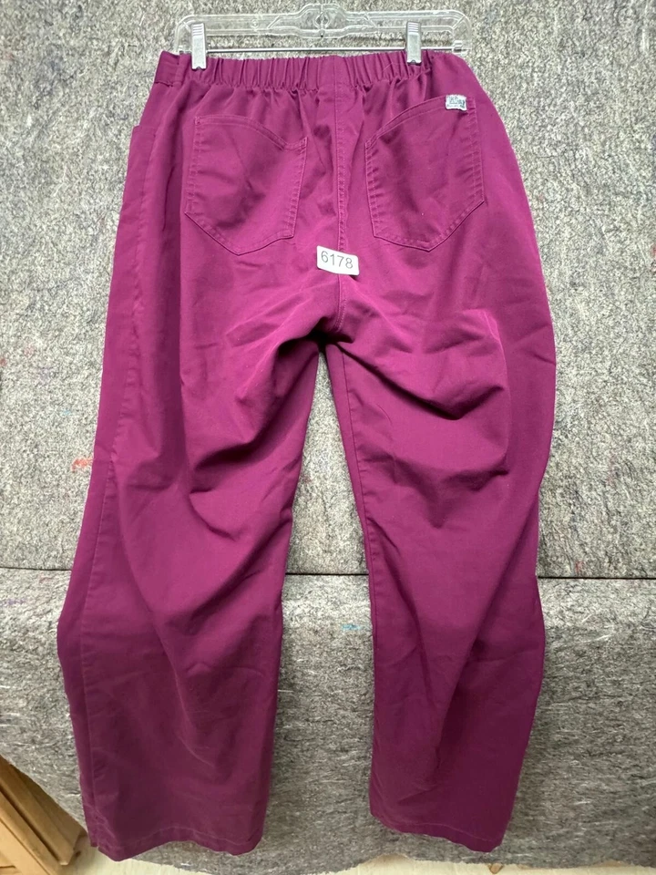 Grey’s Anatomy Scrub Pants By Barco Burgundy Drawstring Size M - Image 2 of 4